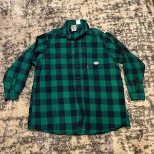 Rasco FR flame resistant Green and Black Men's button down Shirt size XXL